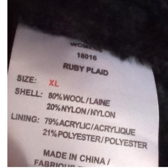 Woolrich Womens Buffalo Plaid Sherpa Lined Winter Christmas Outerwear Vest XL - Picture 7 of 8